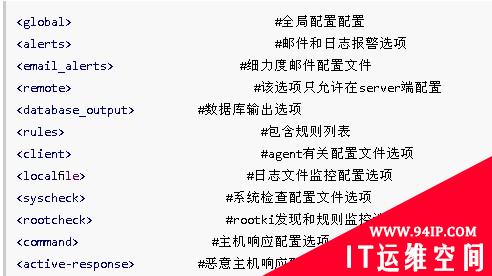 入侵检测系统ossec配置文件详解