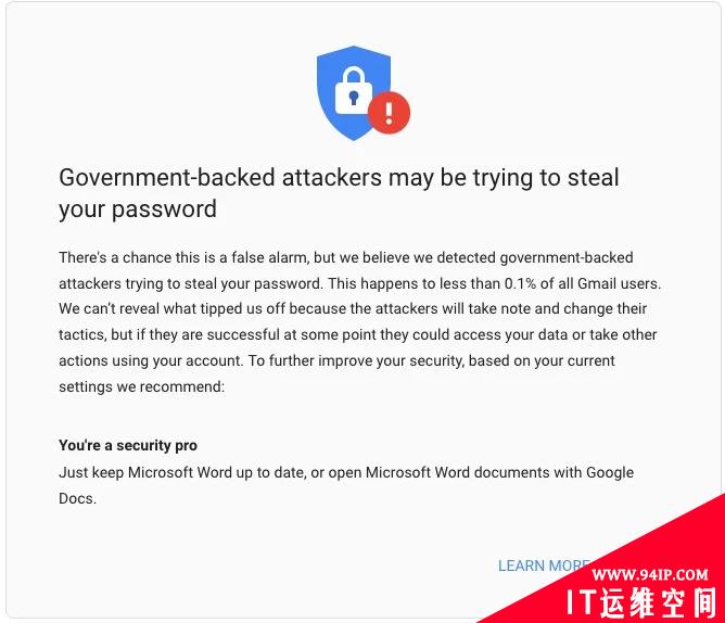 Google警告14000名Gmail用户成为俄罗斯黑客的目标