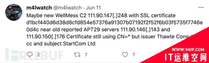 APT 29组织的30多台C&amp;C服务器被发现，目标对象仍未知