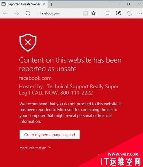 Edge浏览器新Bug：SmartScreen界面或被用来欺诈