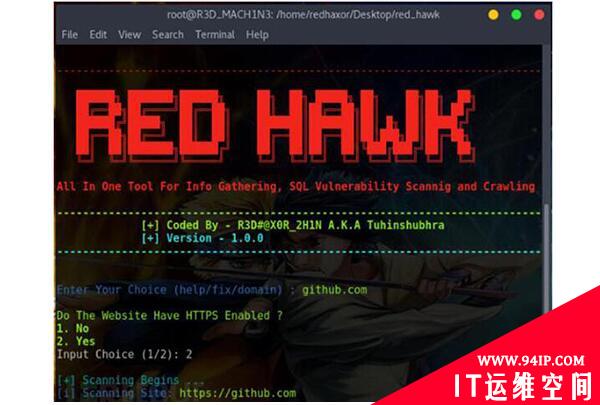 RED_HAWK：基于PHP实现的信息收集与SQL注入漏洞扫描工具