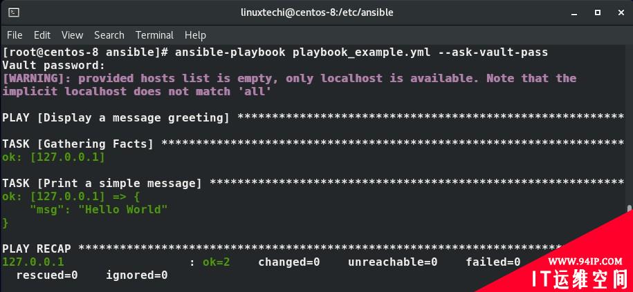 如何使用Ansible Vault保护敏感数据?