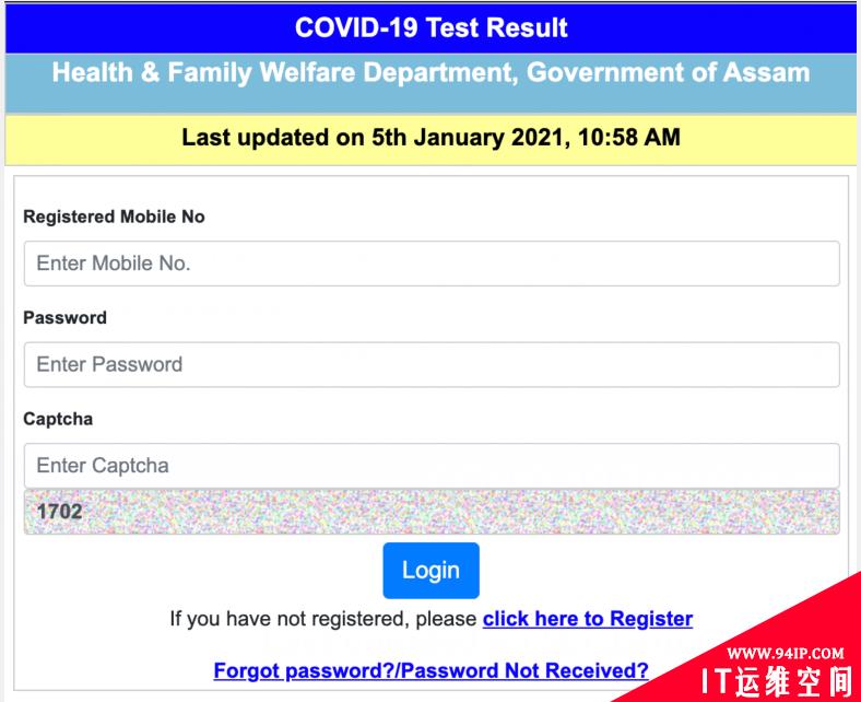 印度COVID-19患者的检测结果信息几乎全部被泄漏