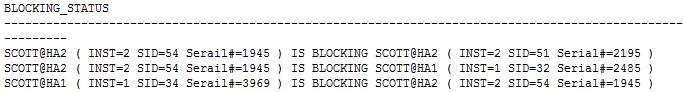 Oracle RAC阻塞排查SQL脚本